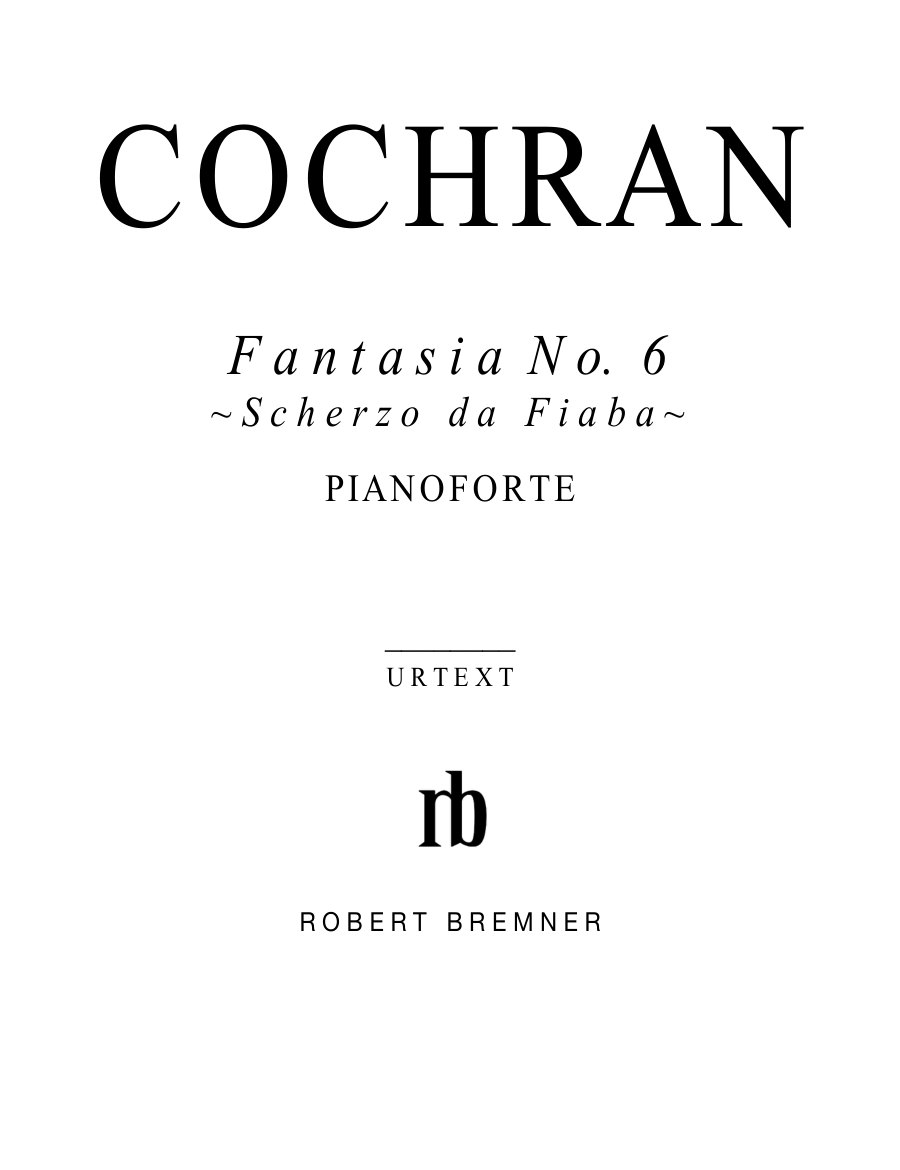 Title page of Fantasia No. 6, Scherzo da Fiaba