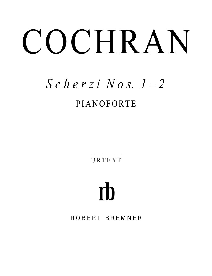 Title page of Scherzi, Nos. 1–2