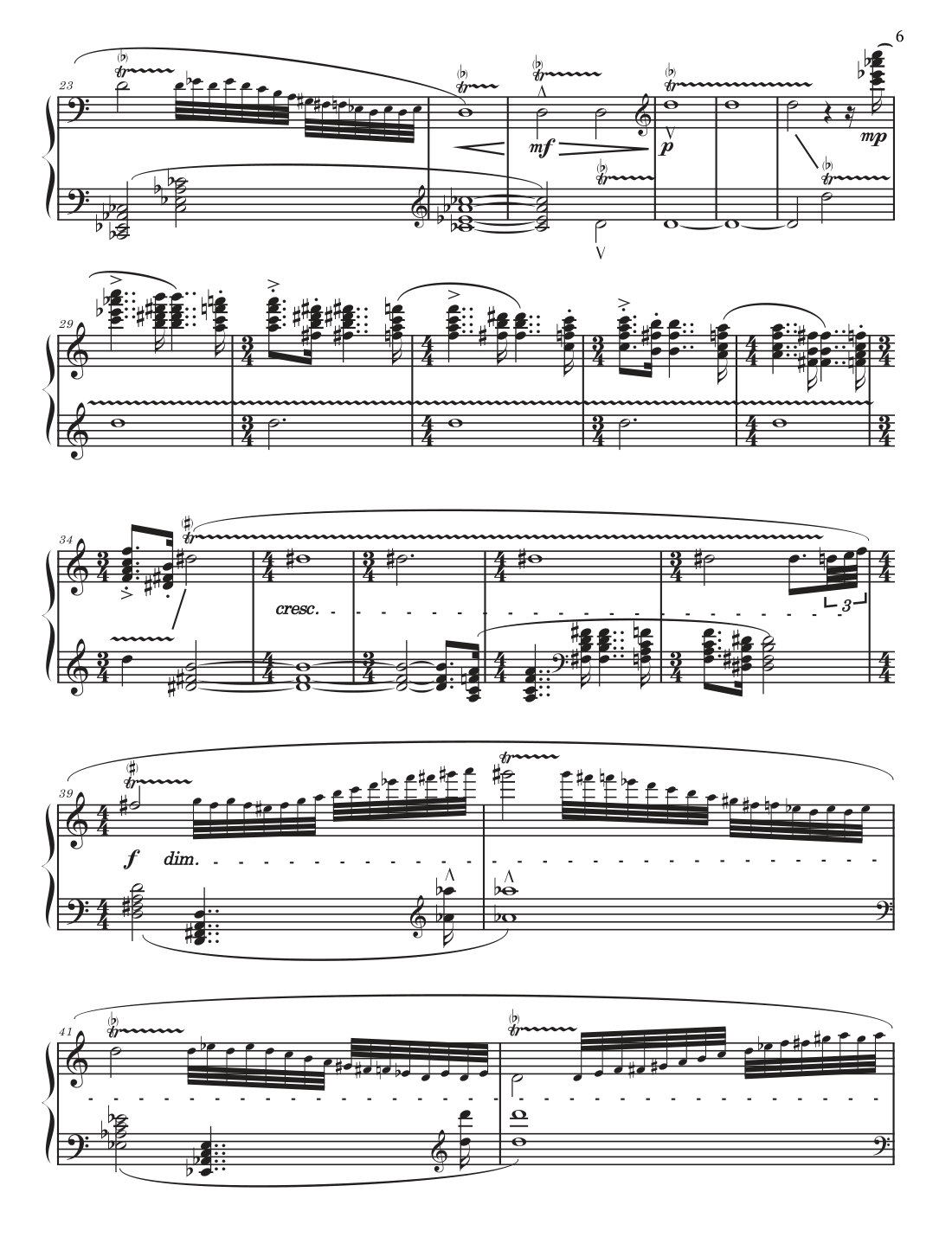 A page of the score