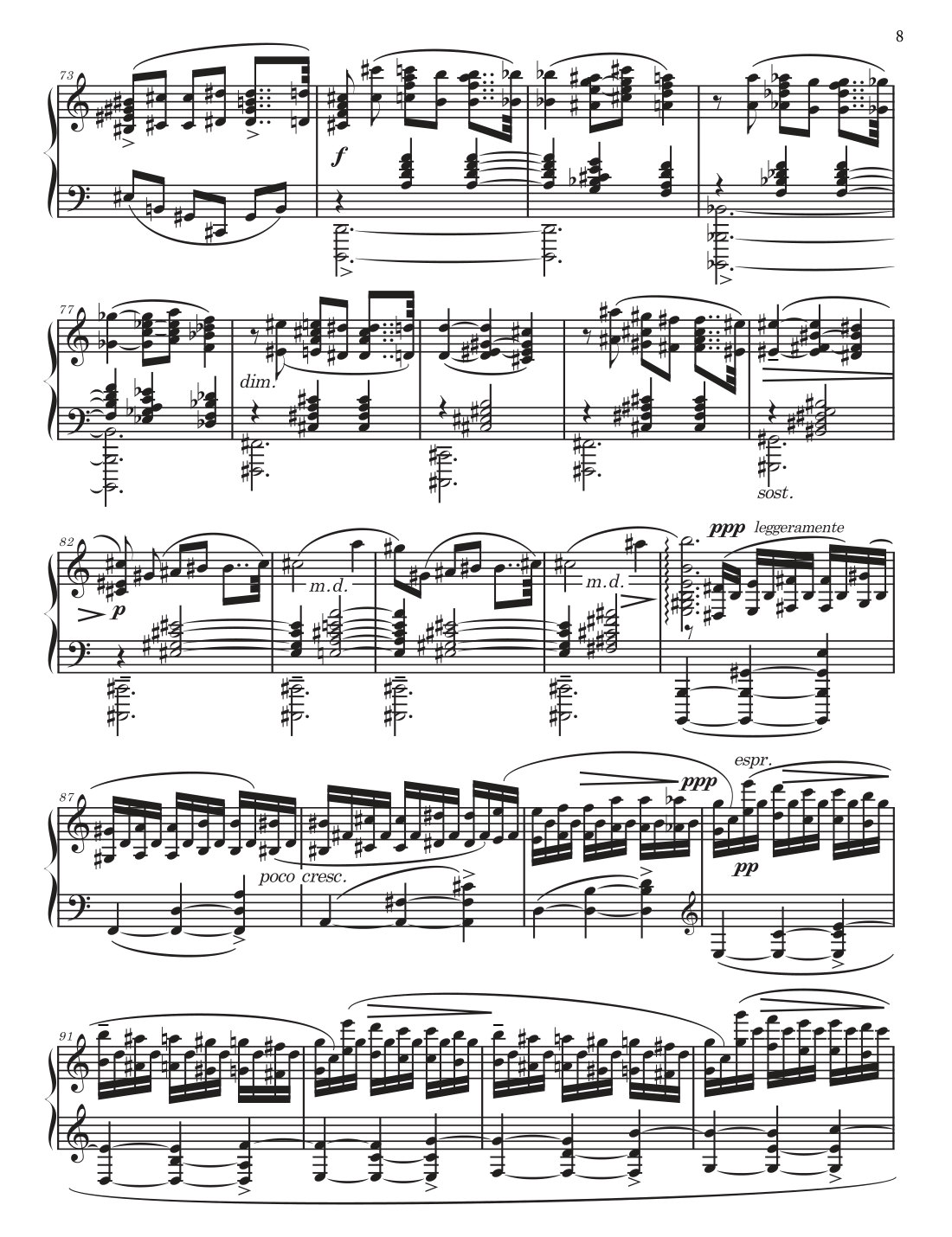 A page of the score