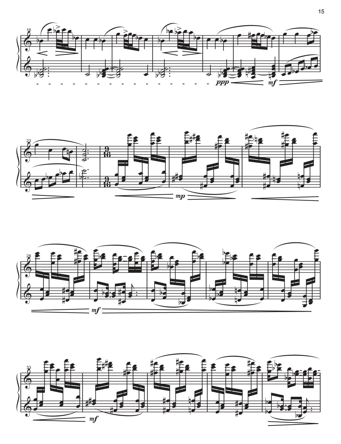 A page of the score