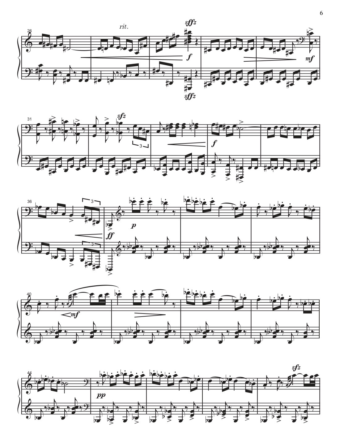 A page of the score