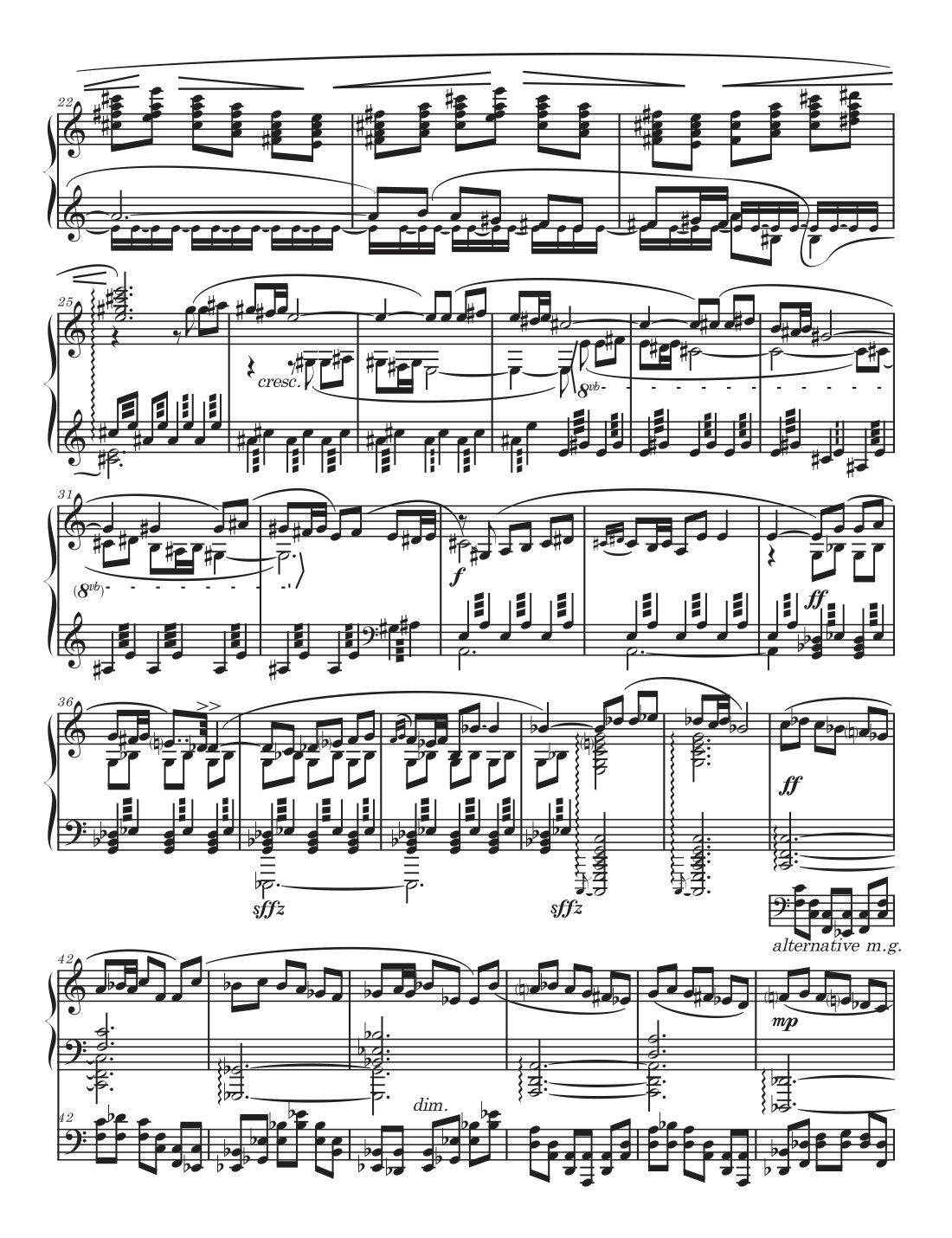 A page of the score