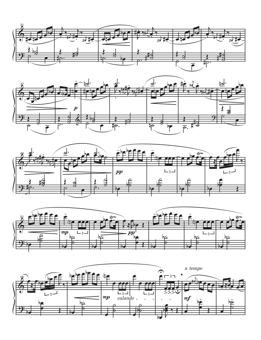 A page of the score