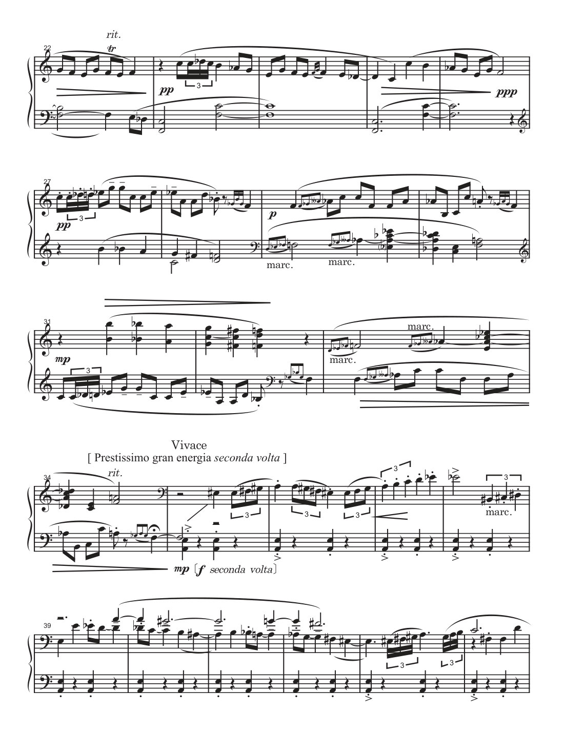 A page of the score