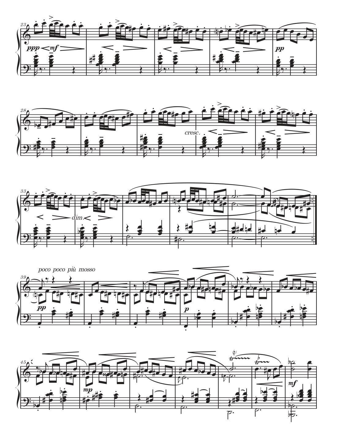 A page of the score
