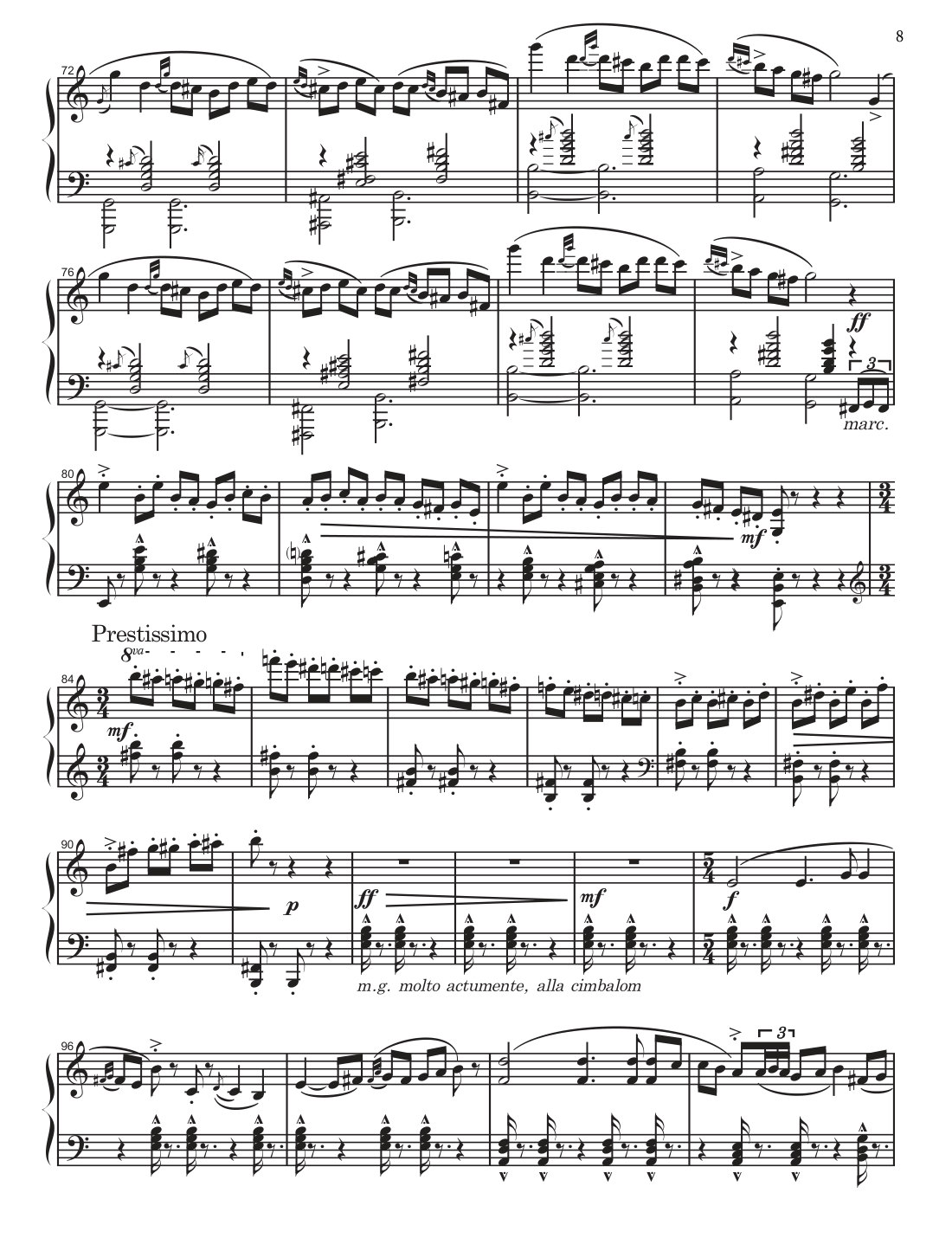 A page of the score